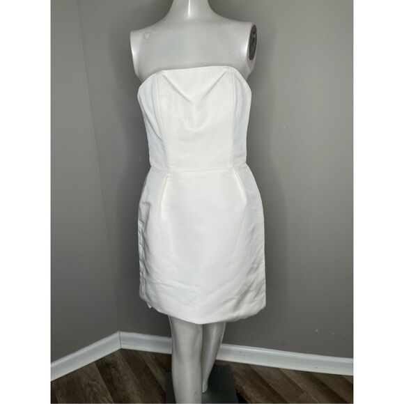 Alexia Maria Silk Faille Strapless Mini Dress - Picture 2 of 6